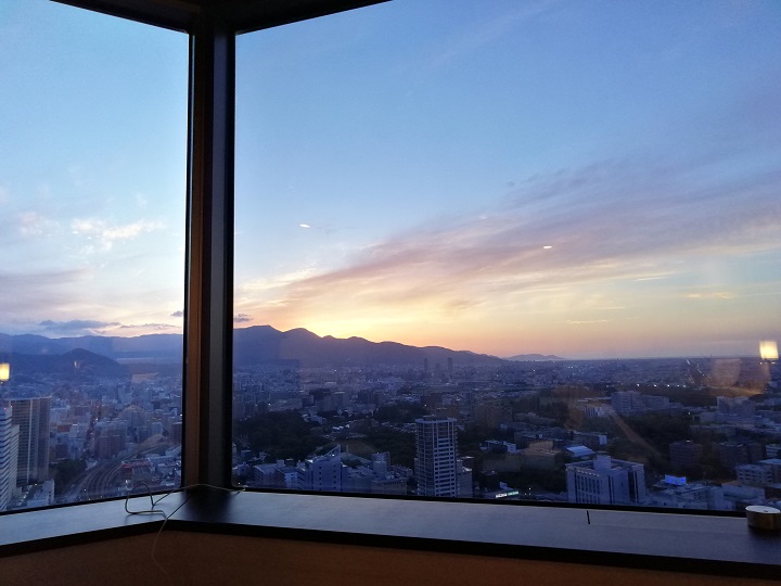 札幌サテライトオフィスから見た夕焼け