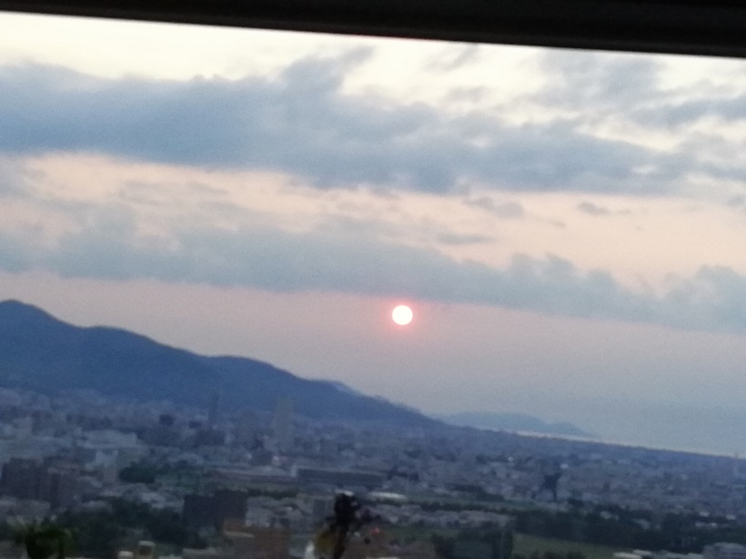サッポロ・サテライトオフィスから見た夕日